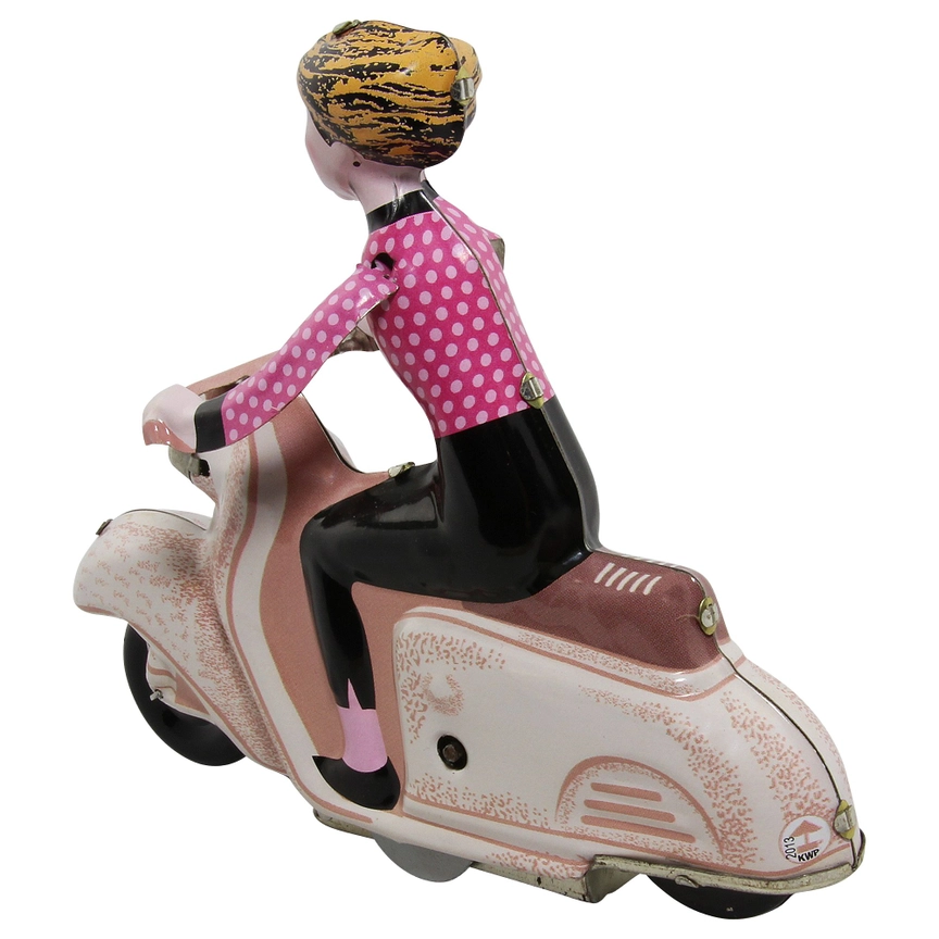 Pink Tin Wind-Up Scooter