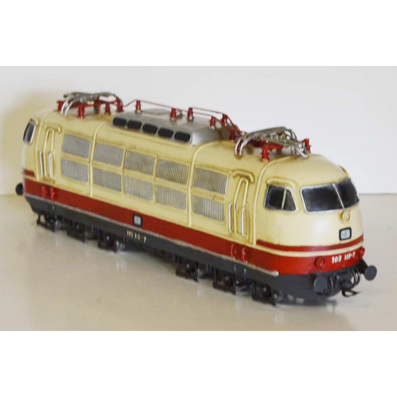 Blechmodell E-Lok BR 103 Deutsche Bundesbahn im klassischen DB-Design, handgefertigt, ideal als Sammlerstück.