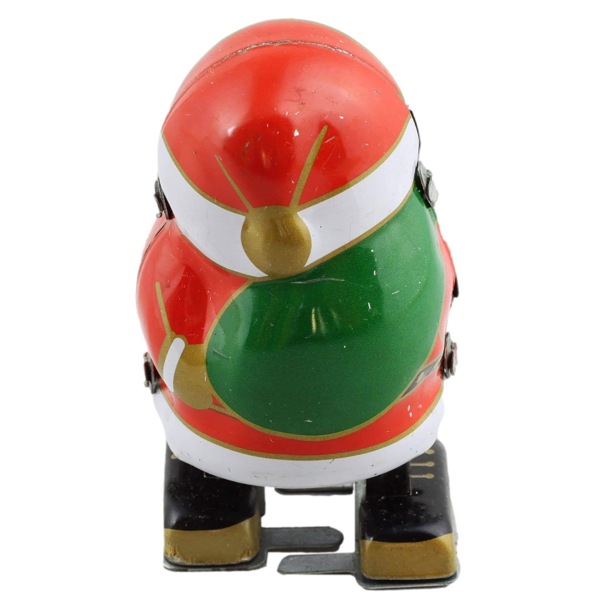 Aufziehbarer Zinn-Weihnachtsmann, handbemalte Retro-Figur mit Schlüssel, 8 cm in nostalgischem Design.